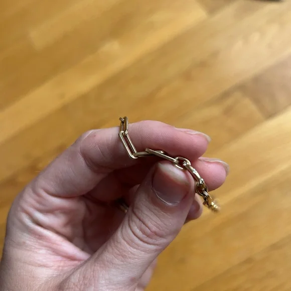 Zoe Lev 14k Gold Large Paper Clip Chain with Diamond Enhancer Necklace - Picture 6 of 7